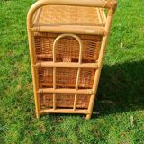 Vintage rattan chest of drawers