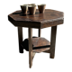 Table d'appoint octogonale piètement quadripode à entretoise de style moderniste