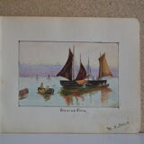 Pencil drawing circa 1910 evening glow