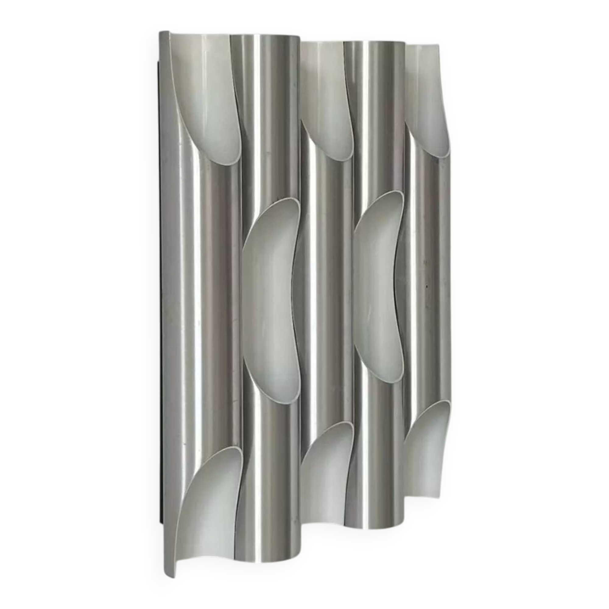 Applique vintage "Fuga XL", métal brossé, Raak Pays Bas 1970