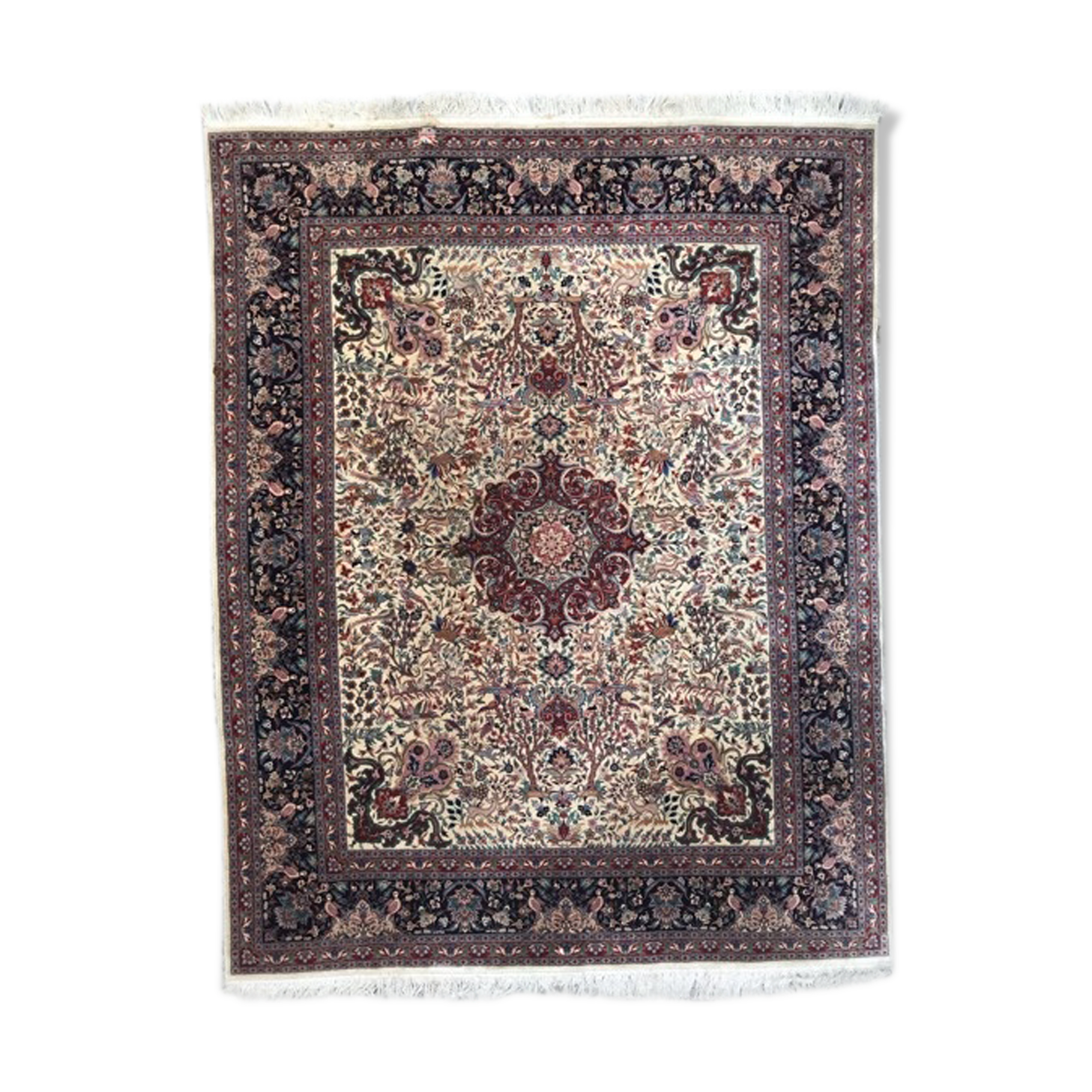 Large vintage carpet Sino Persian Tabriz fine, handmade 247x315 cm