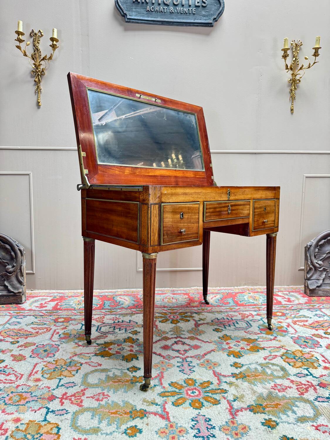 Louis XVI and XVIII Mahogany Dressing Table