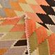 6x7 Faded Orange Area Handknotted Kilim Rug,