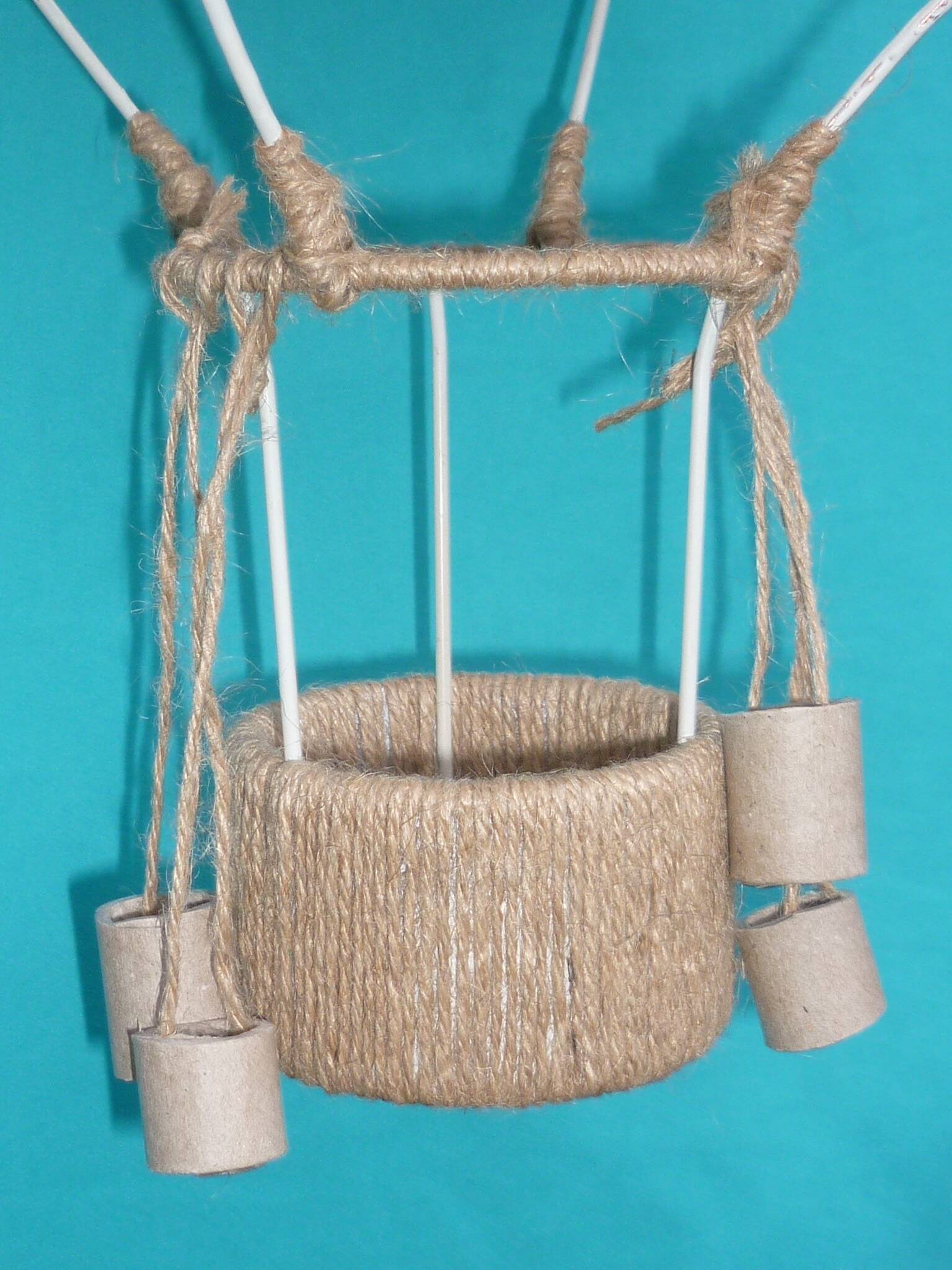 Jute hanging lamp for children's room