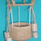 Jute hanging lamp for children's room