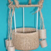 Jute hanging lamp for children's room
