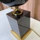 Table lamp by Le Dauphin Recency black and gold ceramic