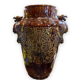 Important Longchamp Griffon vase in golden ceramic