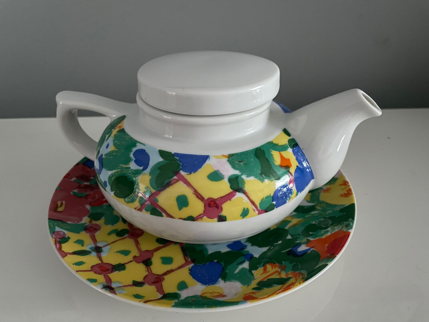 Teapot and its plate