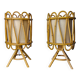 Paire de lampes de table en rotin, Italie, 1960