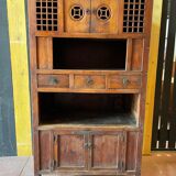 Chinese vessel cabinet 19th century in elm wood