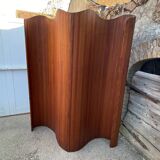 Paravent Baumann bois autoportant vague pliable vintage 1950