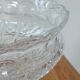 Cut crystal bowl on a brass base in bohemian style.