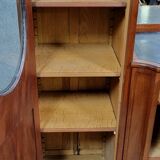 Ecole de Nancy : Grand buffet bibliothèque époque Art Nouveau en acajou