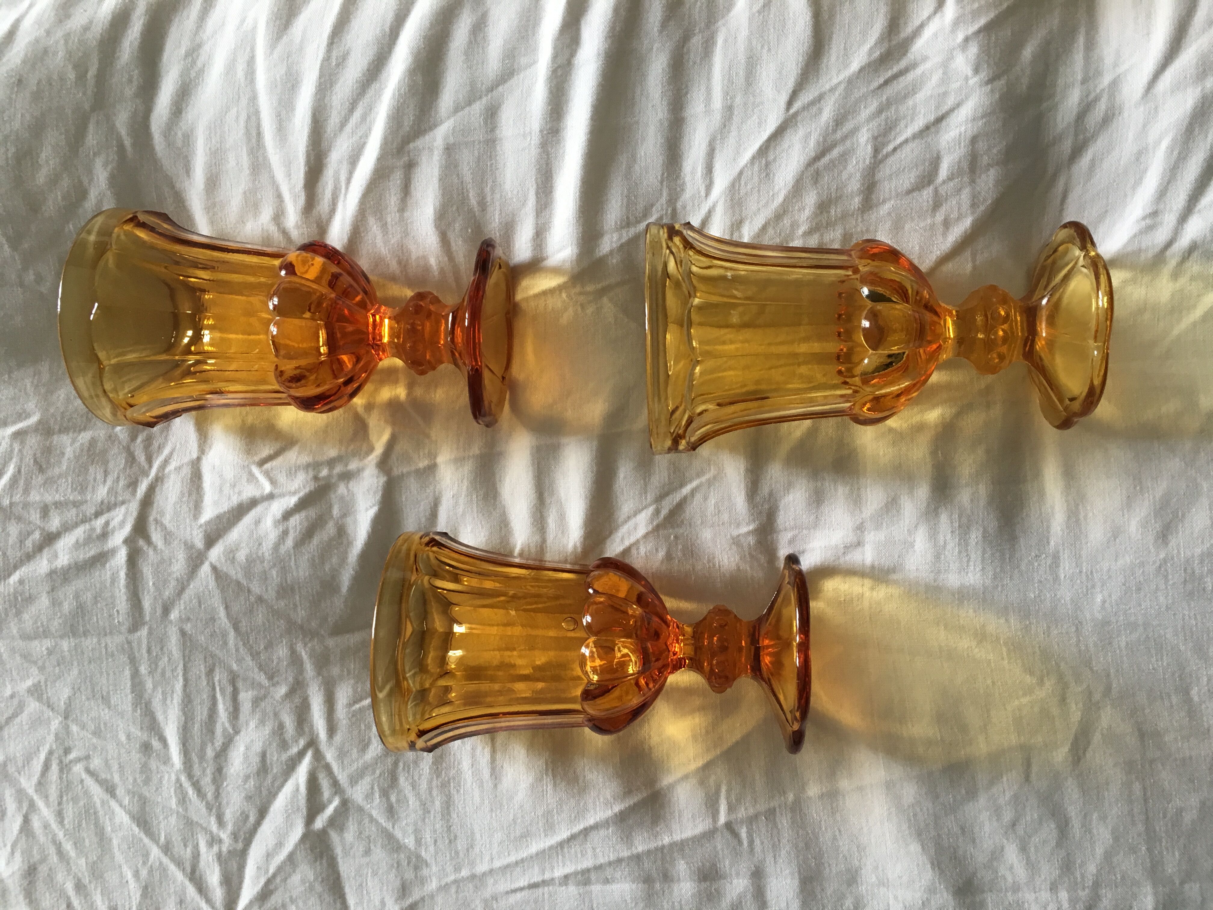 Set of 6 wine glasses Ambers