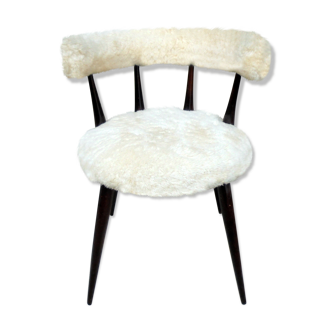 Chaise moumoute vintage