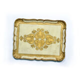 Old wooden tray painted year 50/60 Florentine style
