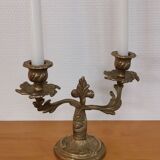 Ancien chandelier en laiton massif