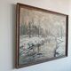 Oil on canvas Mid Century, Winter scene, signed P. Barbokov