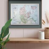 Denmark and dependencies, period map, 1887, Authentic