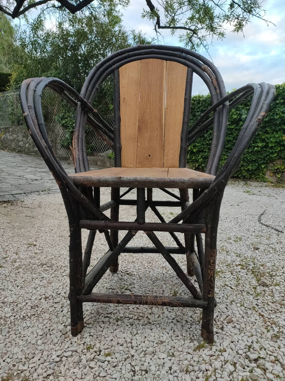 2 armchairs by Christian Astuguevieille, organic brutalist design.