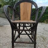 2 armchairs by Christian Astuguevieille, organic brutalist design.