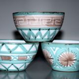 Three Robert Picault bowls, Vallauris ceramics from the 1950s.