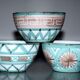 Three Robert Picault bowls, Vallauris ceramics from the 1950s.
