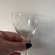 6 crystal engraved white wine glasses with stems