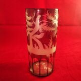 Old Bohemian crystal vase