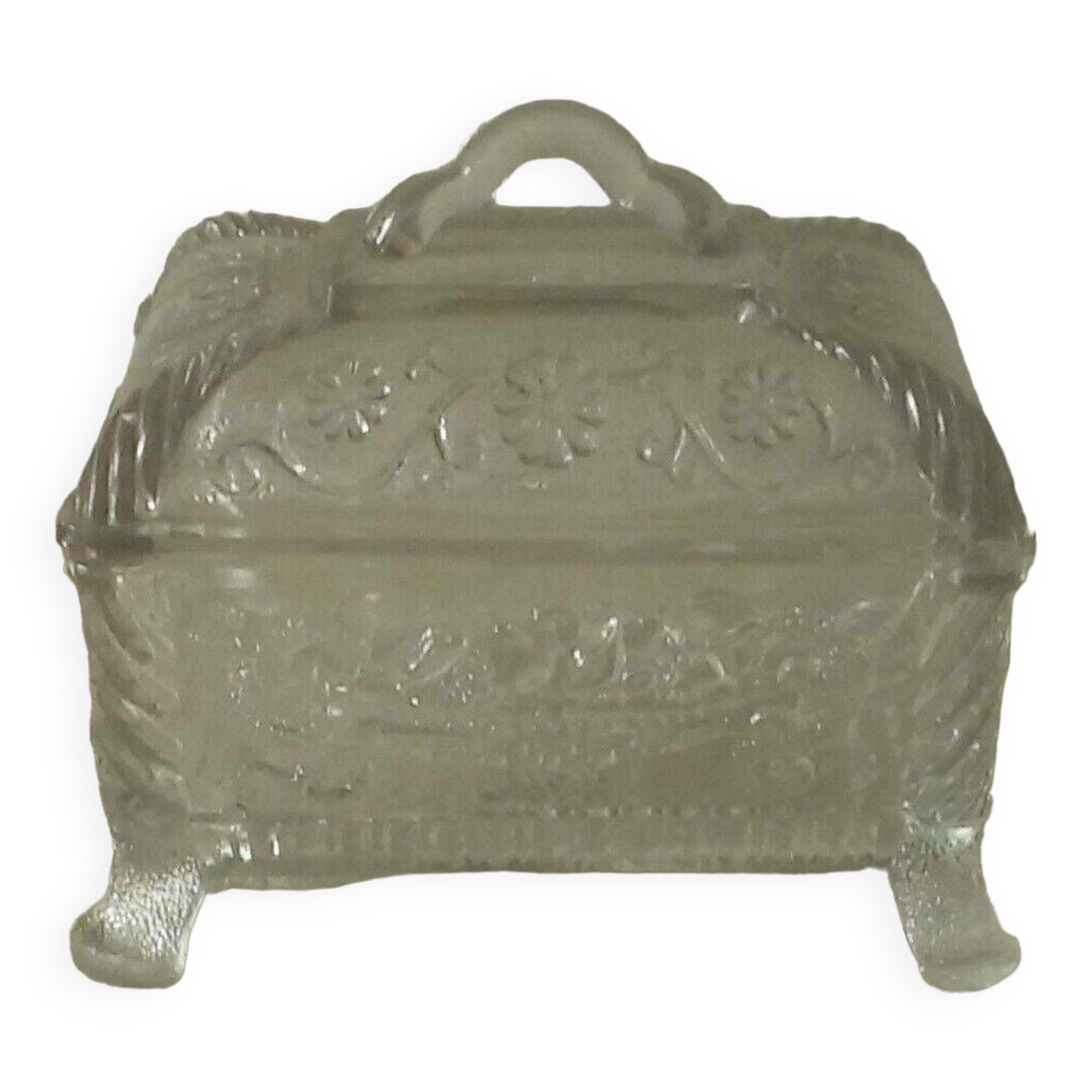 Bonbonniere glass box decorated with chimera late 19th century