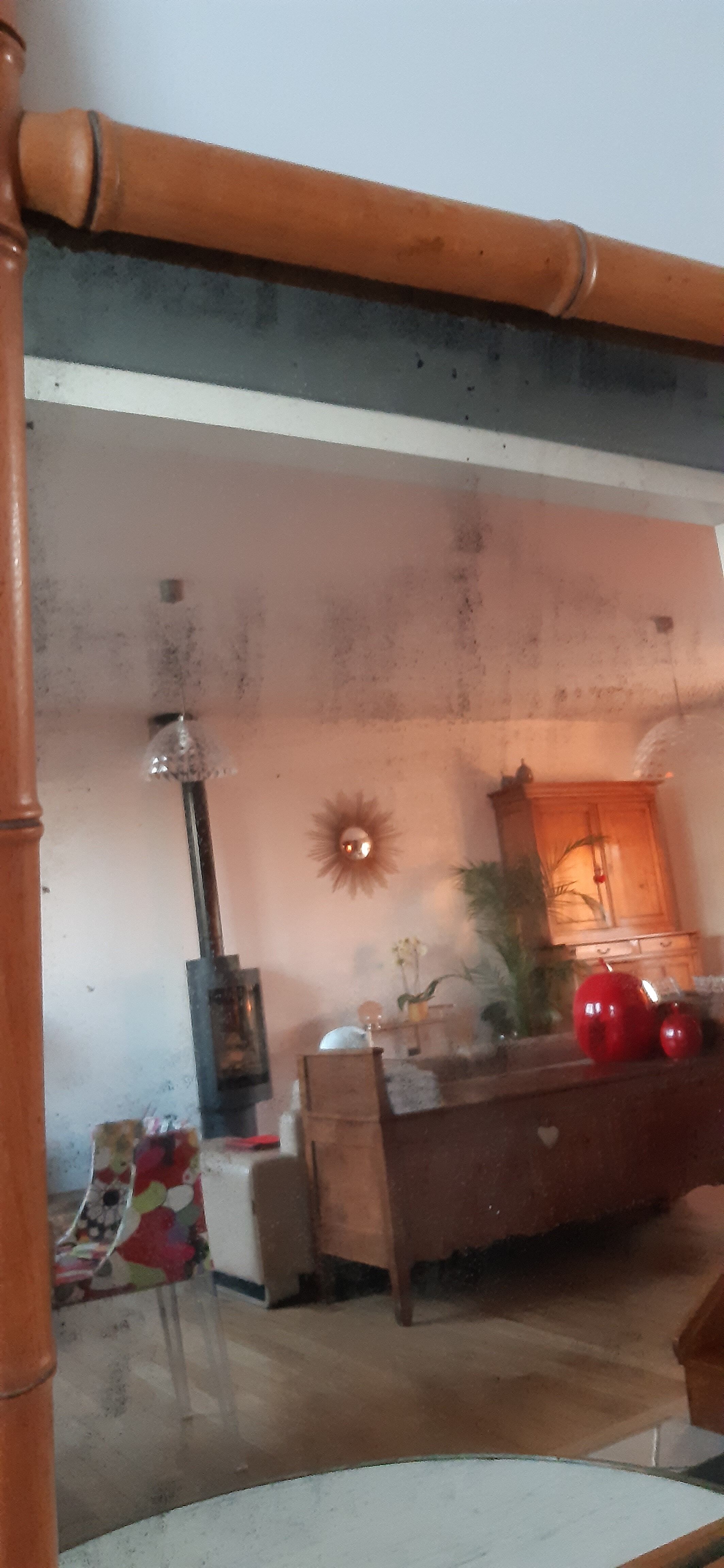 Bamboo barber mirror 20s