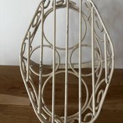 Beige cream metal basket shabby chic