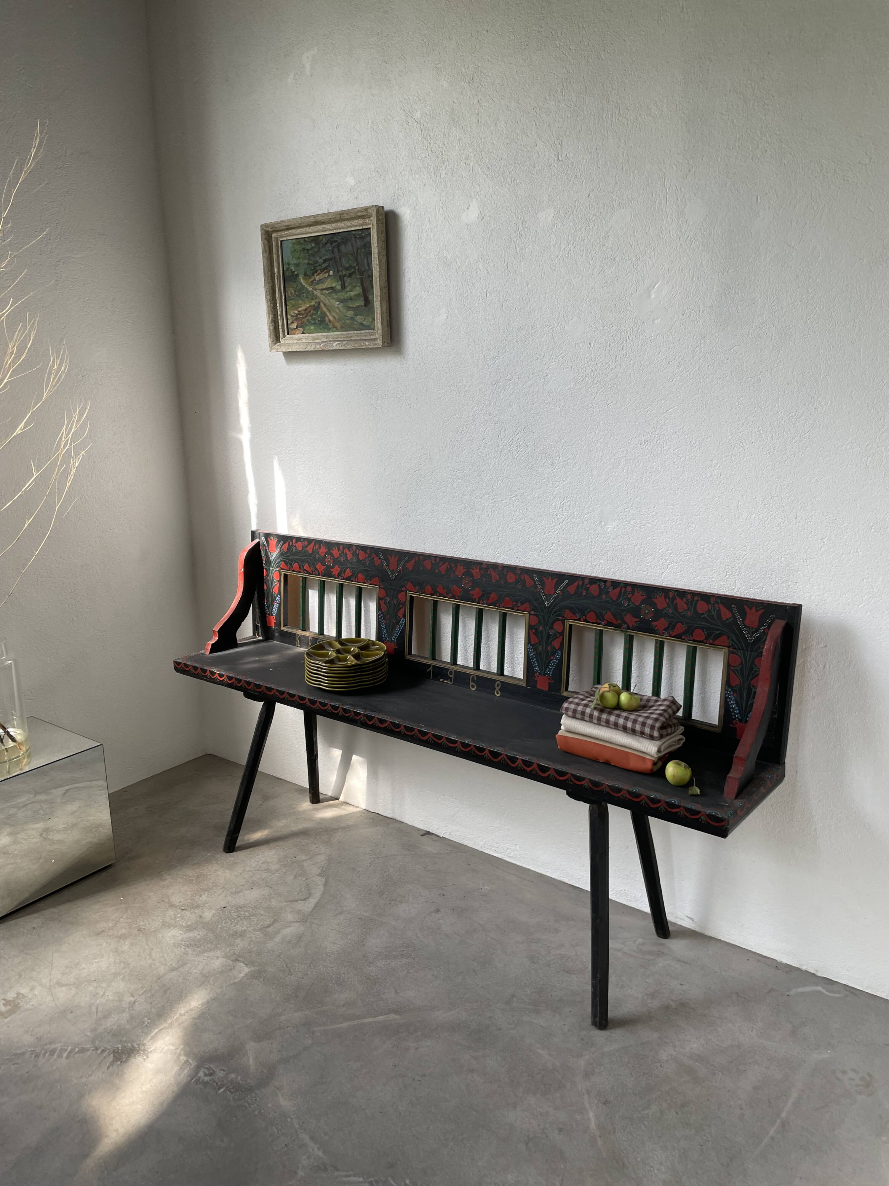 Moldavian bench 1968 polychrome