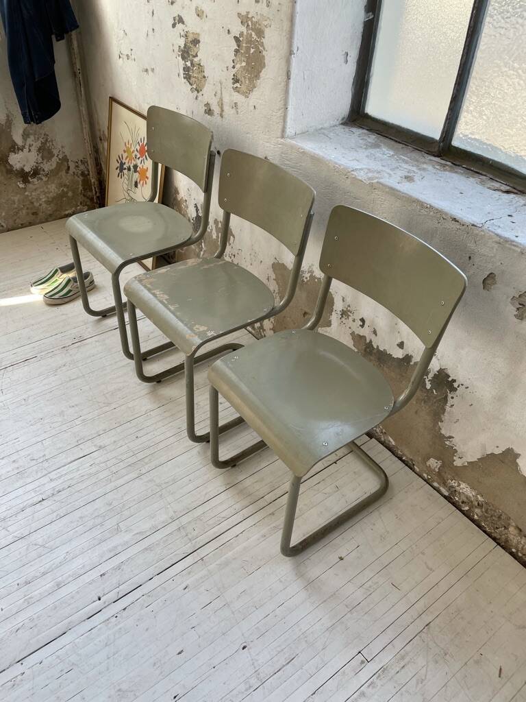 Trio of Tubax chairs 1950
