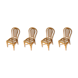 Set of 4 bamboo chairs