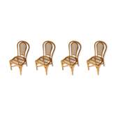 Set of 4 bamboo chairs