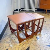 Teak trundle coffee table
