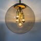 Doria Leuchten globe glass hanging lamp , 1970s