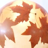 Italian design hanging lamps resin and leaves, 1970s 1980s