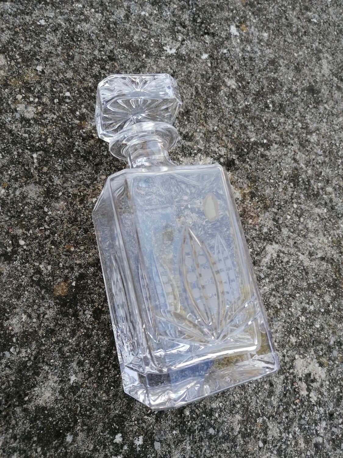 Vintage Hand Cut Crystal Whiskey Decanter
