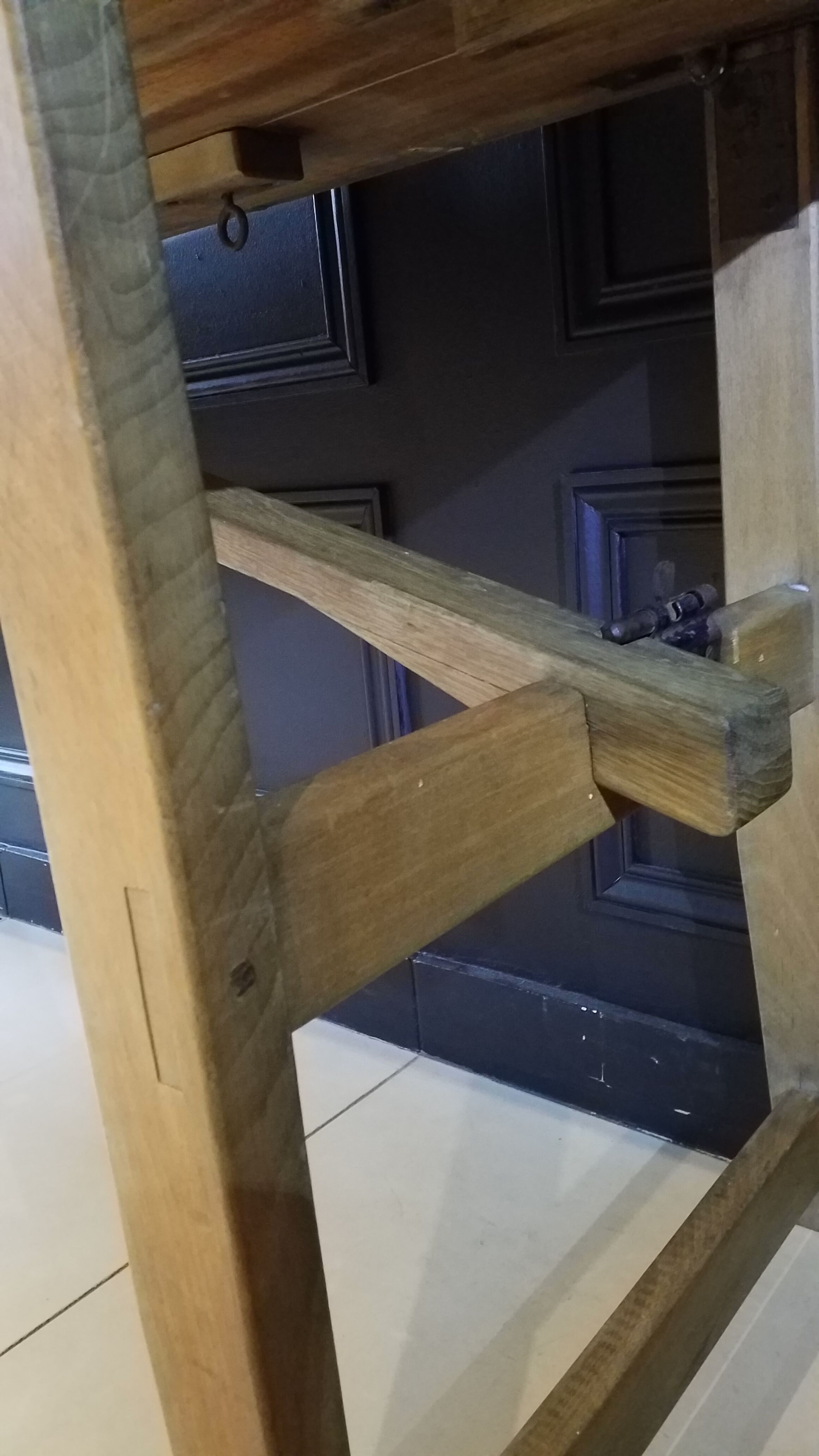 Folding brewery table