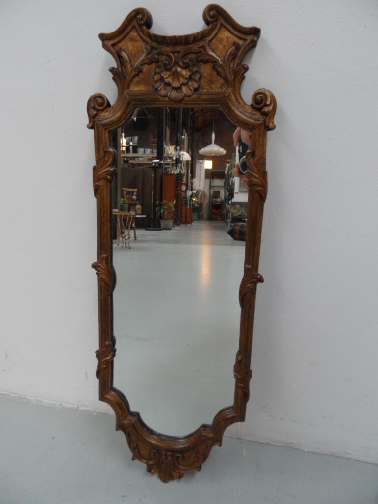 Miroir doré italien vintage 27x74cm