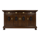 Large buffet with 4 doors in oak and mahogany - early 20th century