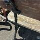 Antique garden bench in cast iron and wood from the 1940s