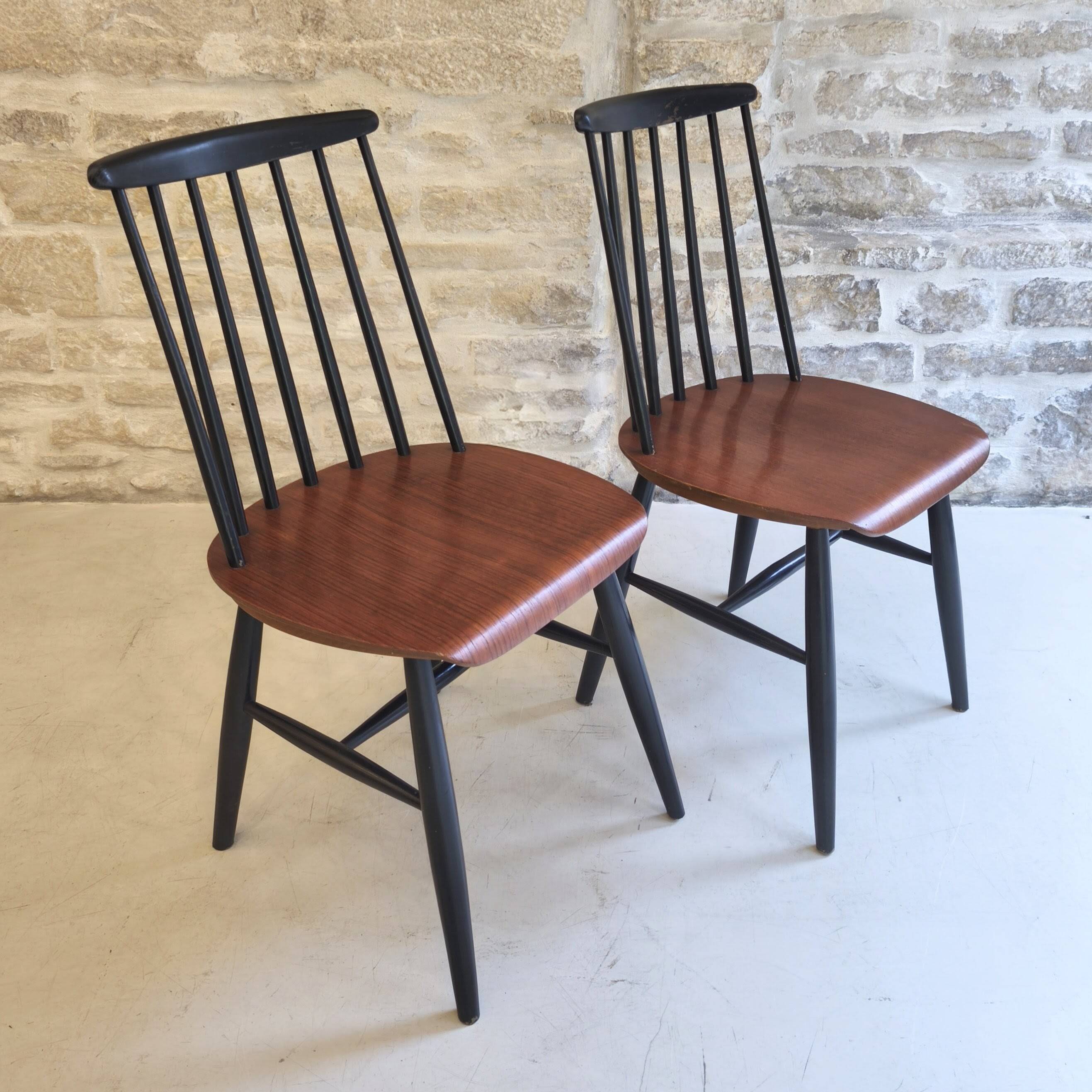 Paire de chaises Fanett, design Ilmari Tapiovaara, 1960