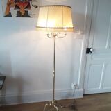 Lampadaire tripode laiton - 3 feux Style baroque - 1960