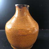 Vase moutarde grès vintage