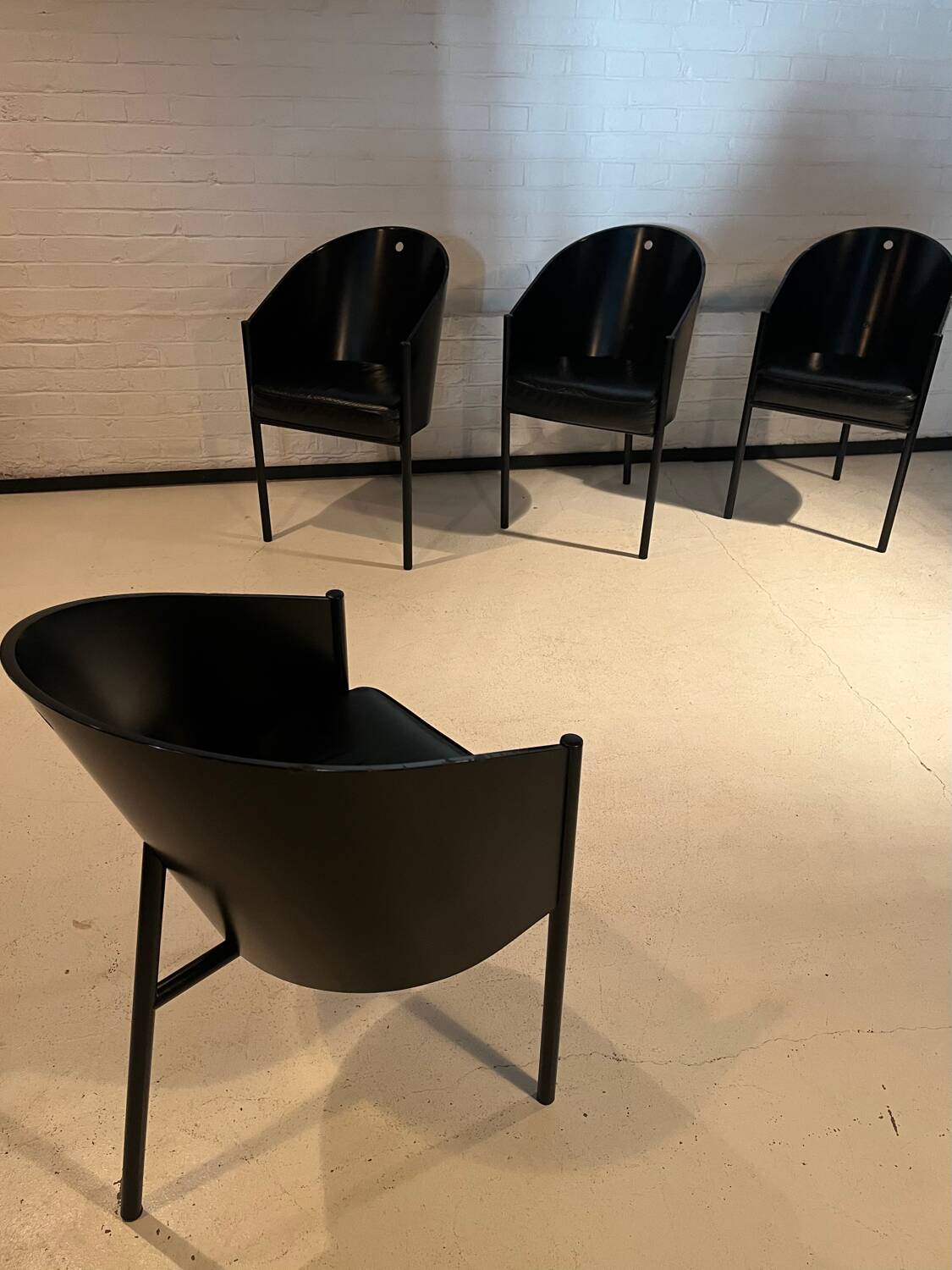 4 "Costes" chairs designed by Philippe Starck around 1985.