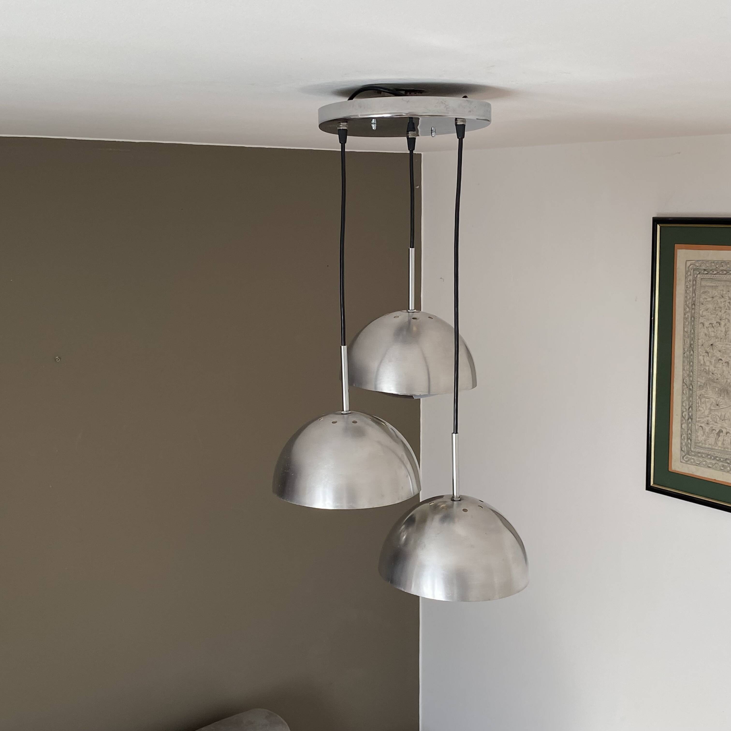 Jean GANDELIN waterfall pendant light. 1970. Space age.